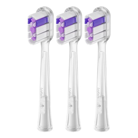 Testine spazzolino da denti laifen wave ultra clean viola/trasparente