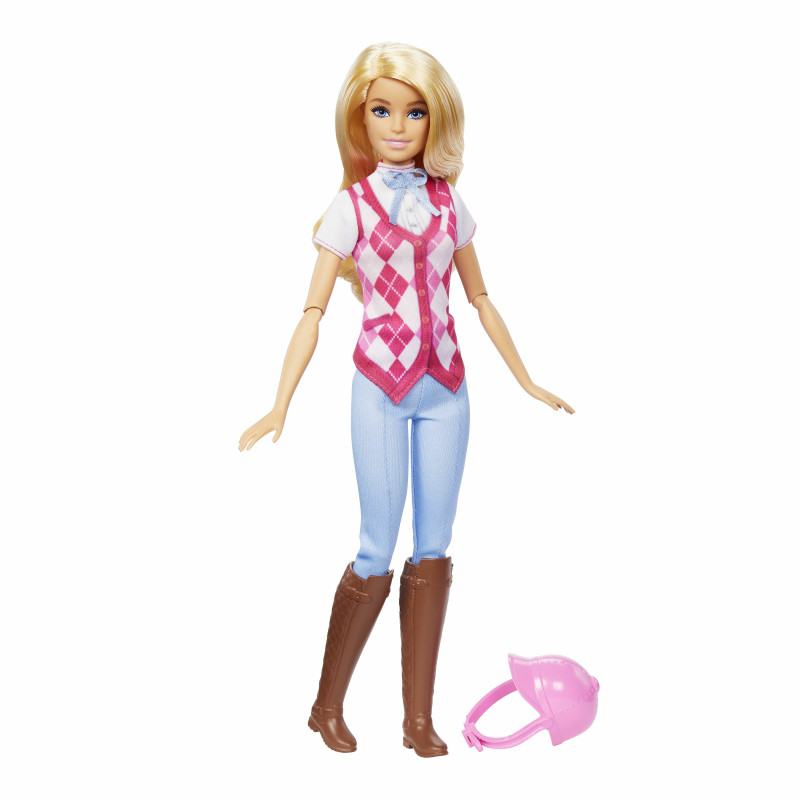 Bambola barbie grande caccia a cavallo 30.5cm multicolore [hxj38]