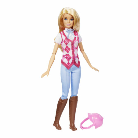 Bambola barbie grande caccia a cavallo 30.5cm multicolore [hxj38]