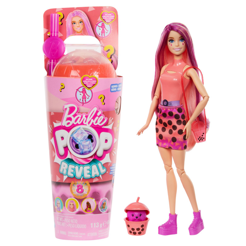 Bambola barbie pop reveal bubble tea series mango moch 32.5cm multicolore