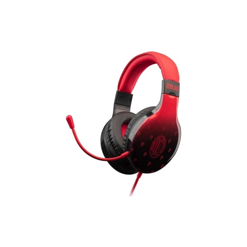 Cuffie qubick ac milan acmu0209 a padiglione 3.5mm da gioco per ps5/ps4/xbx/xb1/switch/pc