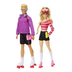Bambola mattel hxk90 ken/barbie fashionista dolls multicolore 2pz