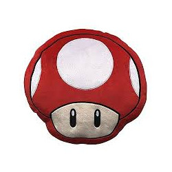 Cuscino arredo nintendo lyo da interno fungo 3d 40cm homadict rosso