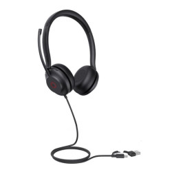 Cuffie yealink uh35 con microfono wired usb c/a nero [1308163]