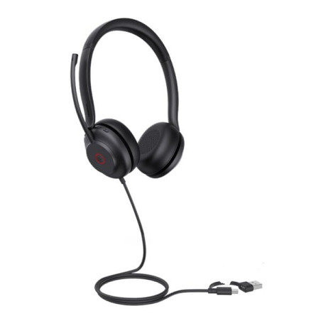 Cuffie yealink uh35 con microfono wired usb c/a nero [1308163]