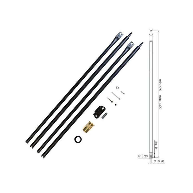 Aste serratura moia 252/253 2pz [100a]