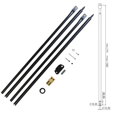 Aste serratura moia 252/253 2pz [100a]