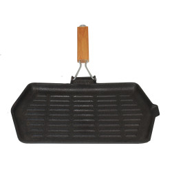 Bistecchiera borella 6246 in ghisa rettangolare 35x21cm nero [6246]
