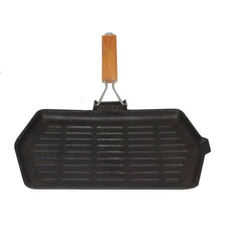 Bistecchiera borella 6246 in ghisa rettangolare 35x21cm nero [6246]
