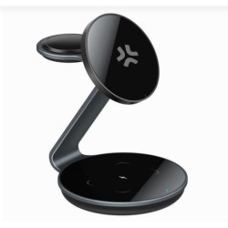 Caricatore magnetico wireless celly 3in1 evo magsafe nero [magstand3in1evo]