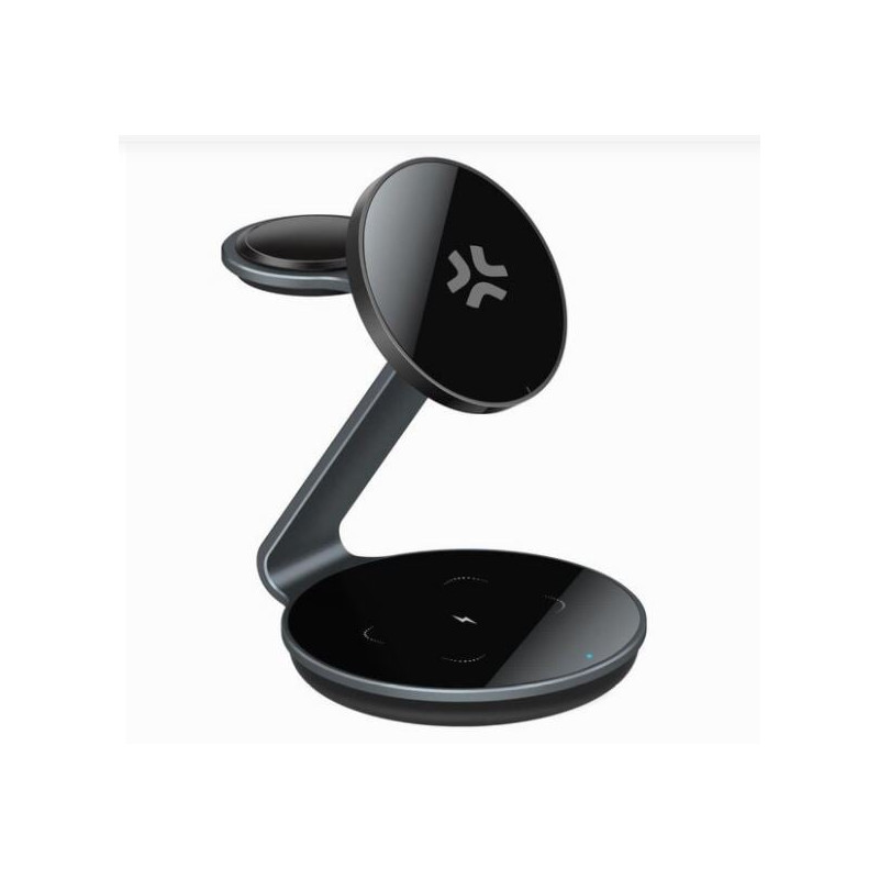 Caricatore magnetico wireless celly 3in1 evo magsafe nero [magstand3in1evo]