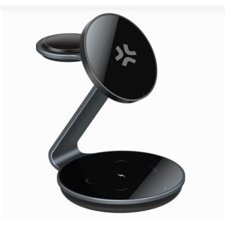 Caricatore magnetico wireless celly 3in1 evo magsafe nero [magstand3in1evo]
