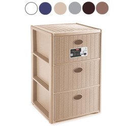 Cassettiera stefanplast elegance 3 cassetti 4 ruote 40x40 h 60 cashmere