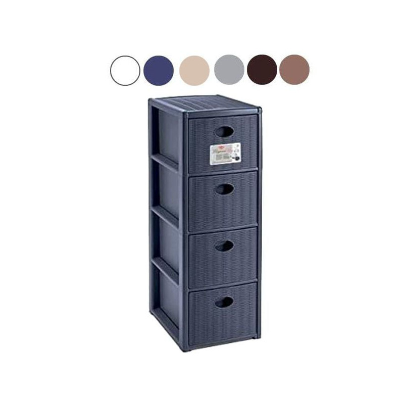 Cassettiera stefanplast elegance slim 4 cassetti salvaspazio 30x40