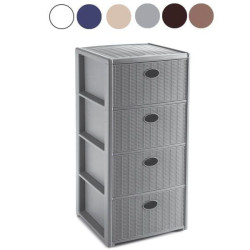 Cassettiera stefanplast elegance 4 cassetti salvaspazio 40x40 h 80
