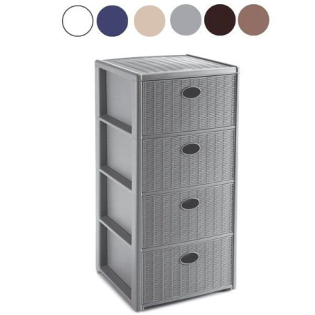 Cassettiera stefanplast elegance 4 cassetti salvaspazio 40x40 h 80