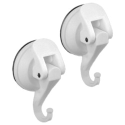 Gancio ventosa xtra con leva 4.6cm bianco 2pz [r3010]