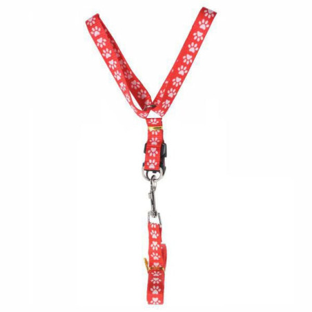 guinzaglio koopman con pettorina per cani 120cm rosso [491000110]