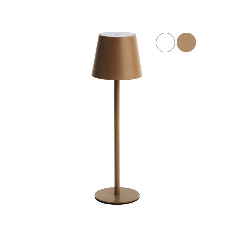 Lampada syntesy 11439 da tavolo pulsante touch 3000k luce led bronzo