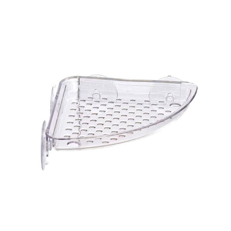 Mensola sonda bagno angolare cm18x18h 3 trasparente [casre4994]