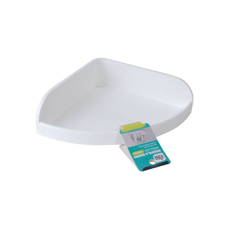 Mensola xtra 11421 bagno angolare cm23x23h 7 bianco [tr5800]