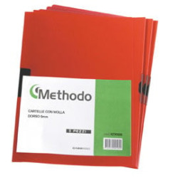 Cartellina con fermafogli methodo a molla dorso 5mm colori assortiti