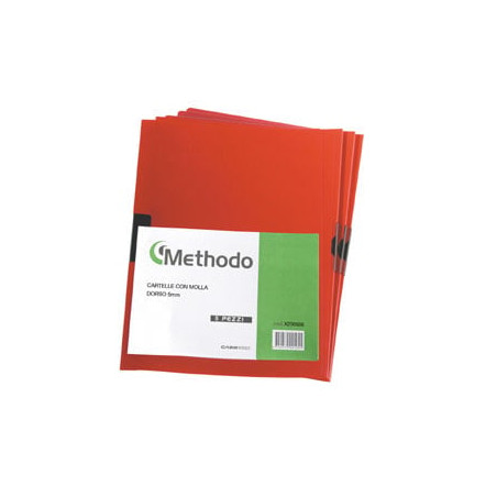 Cartellina con fermafogli methodo a molla dorso 5mm colori assortiti