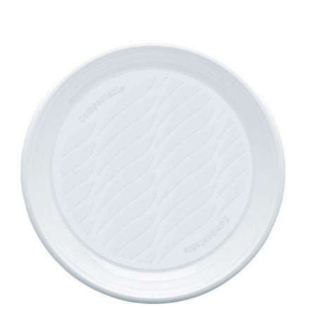 Piatto dessert natural bibo monouso in bioplastica bianco 50pz [5546950]