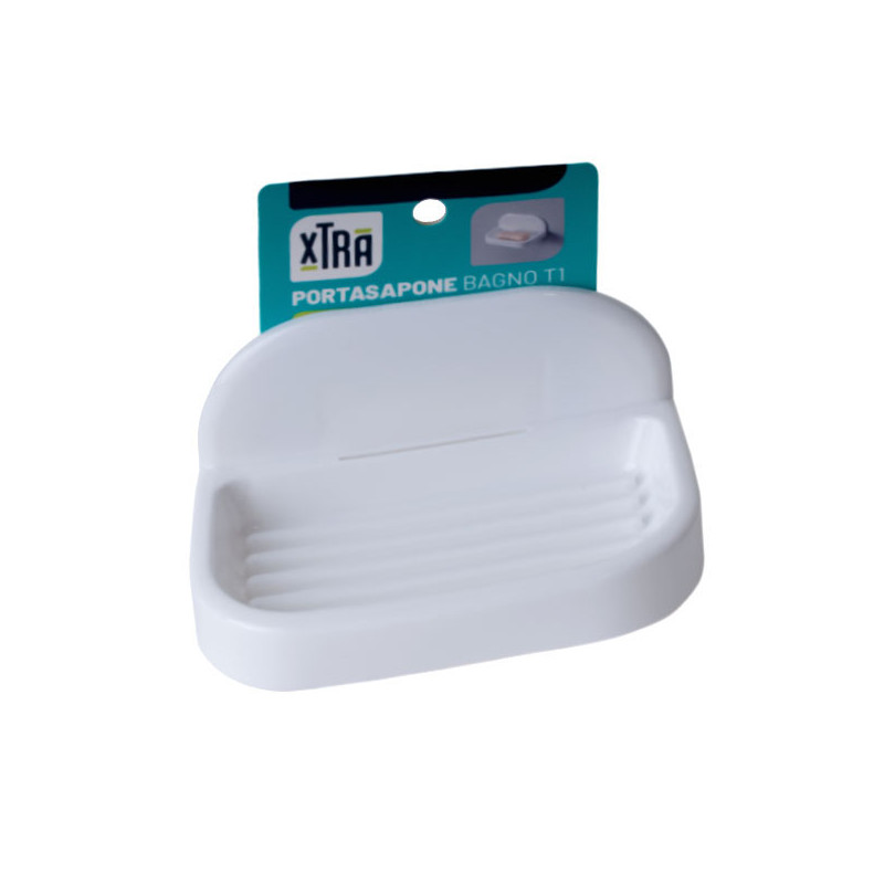 Portasapone xtra 11422 da muro 15x9.5x7.5cm bianco [tr5810]