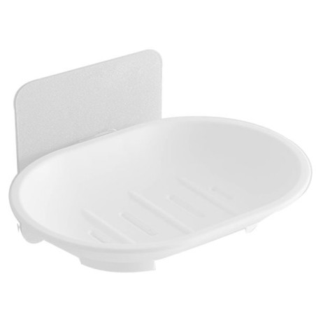 Portasapone xtra 11431 da muro con griglia 13x9.5x7.5cm bianco [r5340]