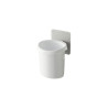Portaspazzolini xtra 11432 da muro 10x9x13cm bianco [r5440]