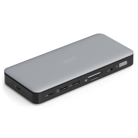Docking station digitus usb-c 2xhdmi/dp/2xusba/usbc/rj45/dc/audio/11-porte