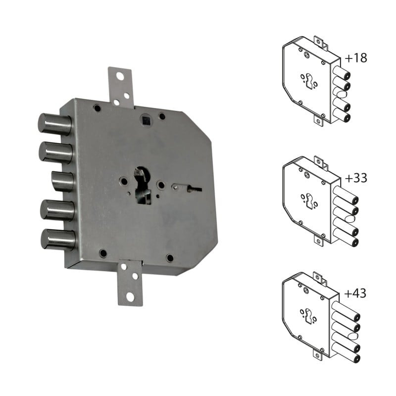 Serratura moia serratura sic.tripl.dx cil.e63 4 pistoni nero [res654/270dfb+33]