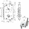 Serratura mottura sic.triplice int 28 reversibile ricambio per cisa