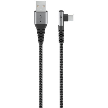 Cavo dati/ricarica goobay 64655 usb-c angolato a usb-a dritto
