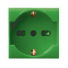 Presa ave 442090/15tsv schuko bipasso 2p+t 16a 250v s44 verde lucido