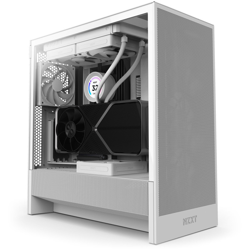 Case nzxt h5 flow midi-tower atx bianco [cc-h52fw-01]
