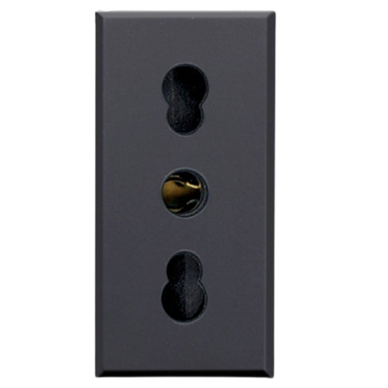 Presa bipasso ave tekla s44 2p+t 10/16a 250v 1 modulo grigio opaco