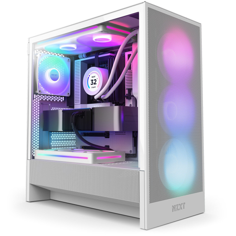 Case nzxt h5 flow midi-tower atx bianco [cc-h52fw-r1]
