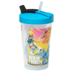 Tazza room copenhagen lego ninjago classic con cannuccia 500ml nero/rosso