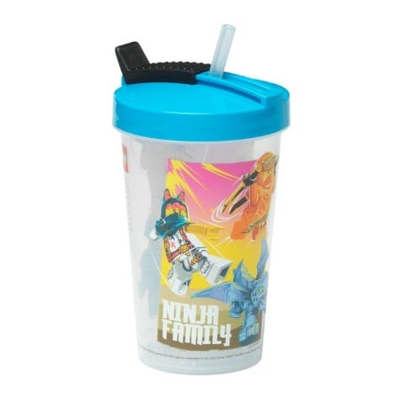 Tazza room copenhagen lego ninjago classic con cannuccia 500ml nero/rosso