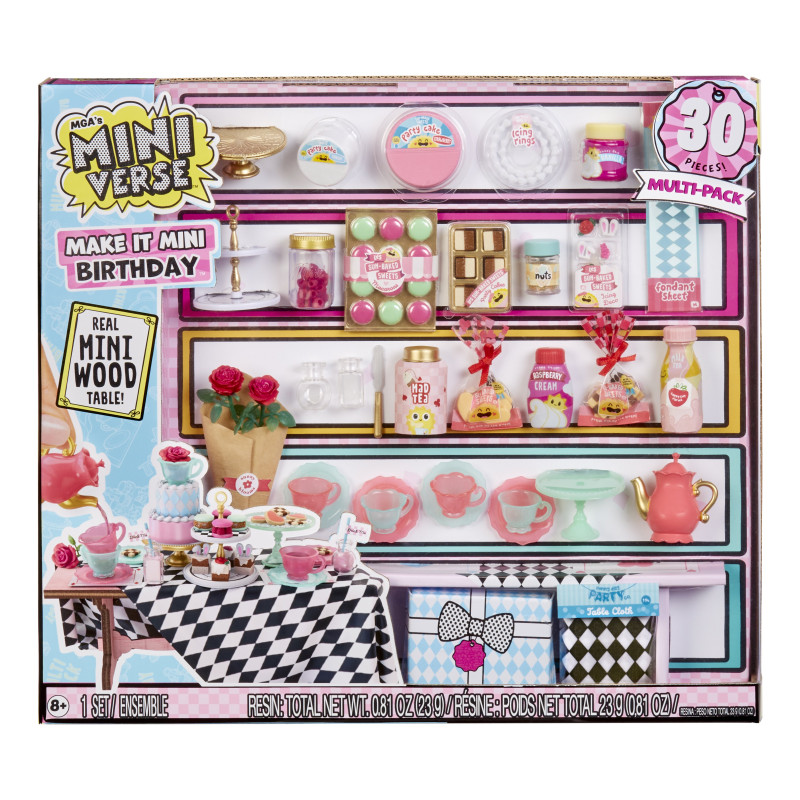 Set da collezione miniverse make it mini party multipack mga multicolore
