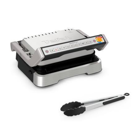 Grill elettrico tefal gc773d optigrill 2in1 con pinza/ 2.100w/acciaio