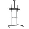 Supporto tv a pavimento trolley 60-100'' nero/bianco