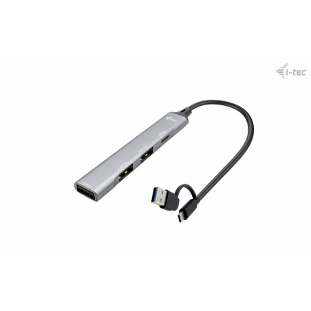 Hub usb i-tec metallico 4 porte usb-c/-a 1xusb 3.0 +