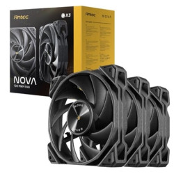 Set ventola antec nova 120mm 3200rpm nero 3pz [0-761345-40051-0]