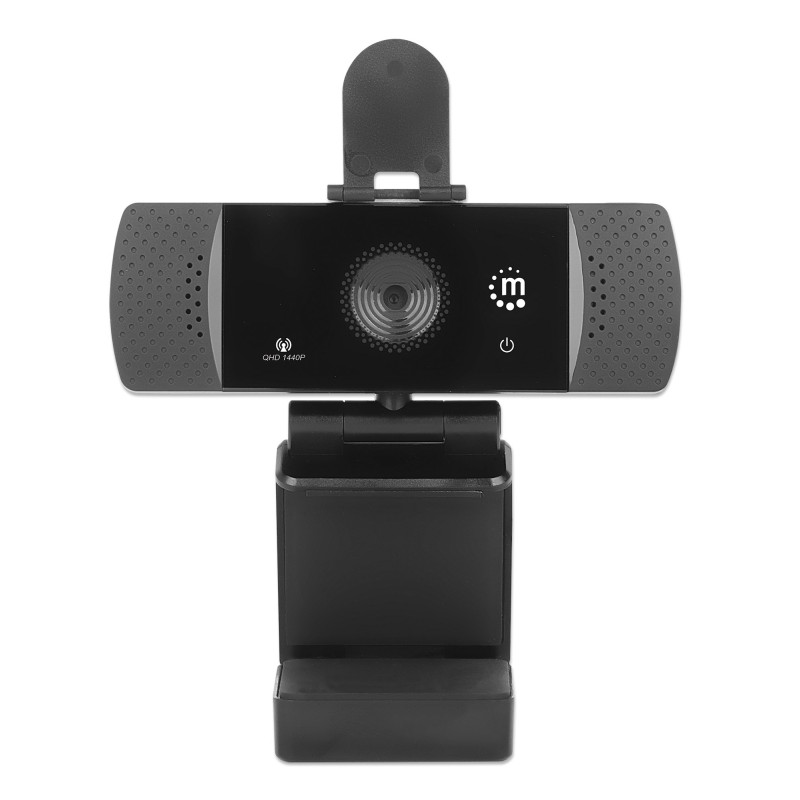 Webcam manhattan usb quad-hd 1440p con cancellazione del rumore