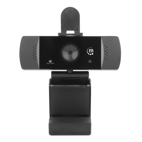 Webcam manhattan usb quad-hd 1440p con cancellazione del rumore