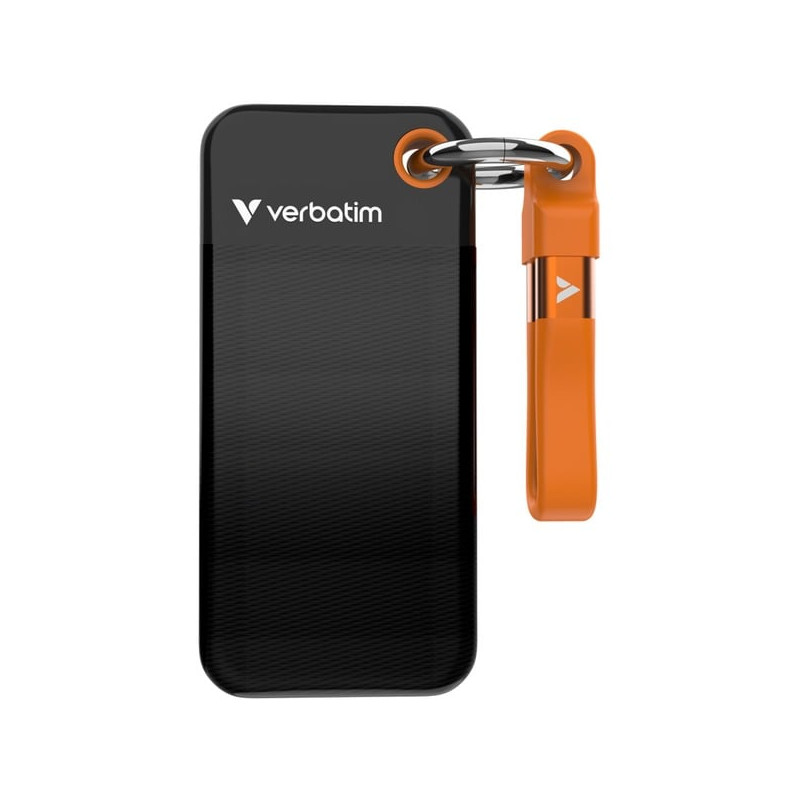 Ssd esterno 2tb verbatim pocket nero/arancione m.2 [32197]