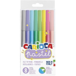Pennarelli in blister carioca pastello assortiti 8pz [43032a]